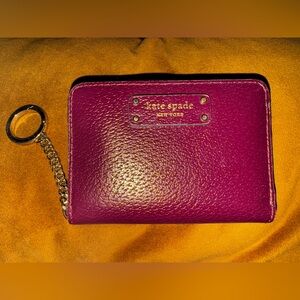 Kate Spade Jeanne Small Key Continental Leather Wallet Cherrywood